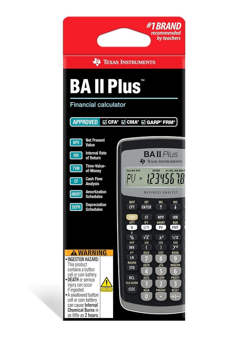 Texas Instruments BA II Plus Financial Calculator, Black Medium - Image 5