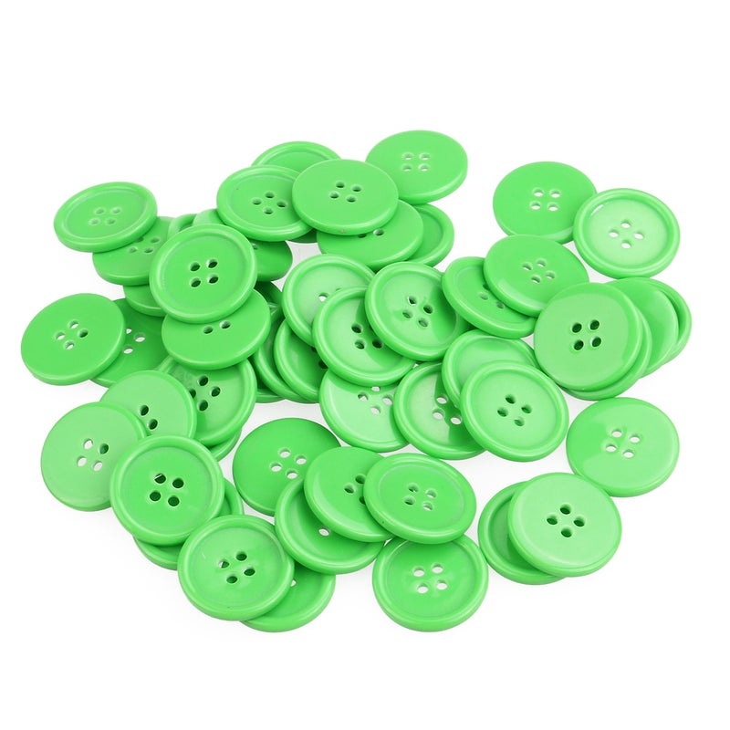 50pcs 23mm 4-hole Resin Sewing Buttons for Sewing Scrapbooking Knitting (Green) - Image 5