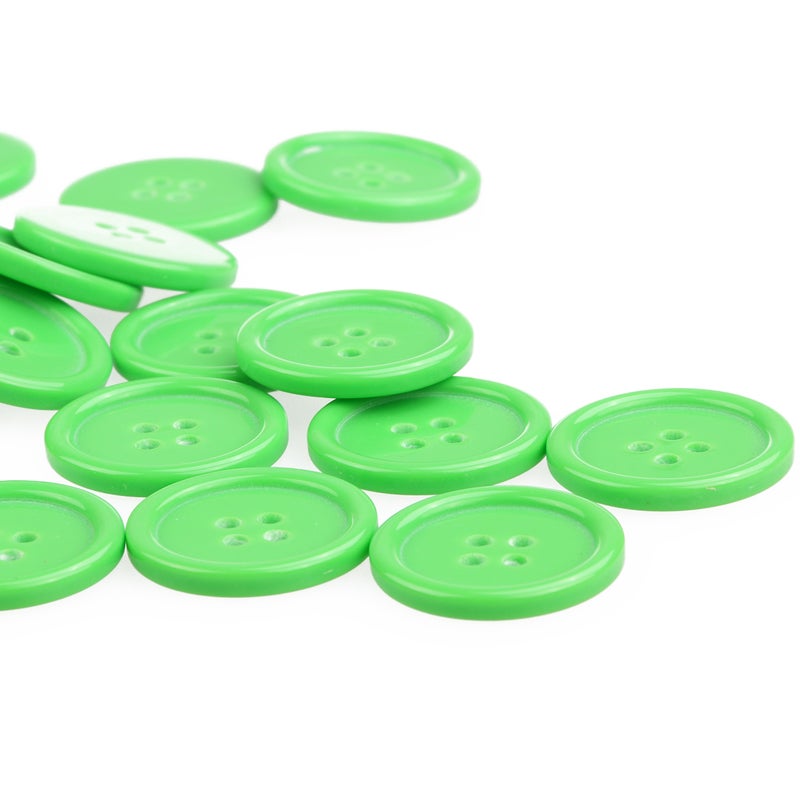 50pcs 23mm 4-hole Resin Sewing Buttons for Sewing Scrapbooking Knitting (Green) - Image 2