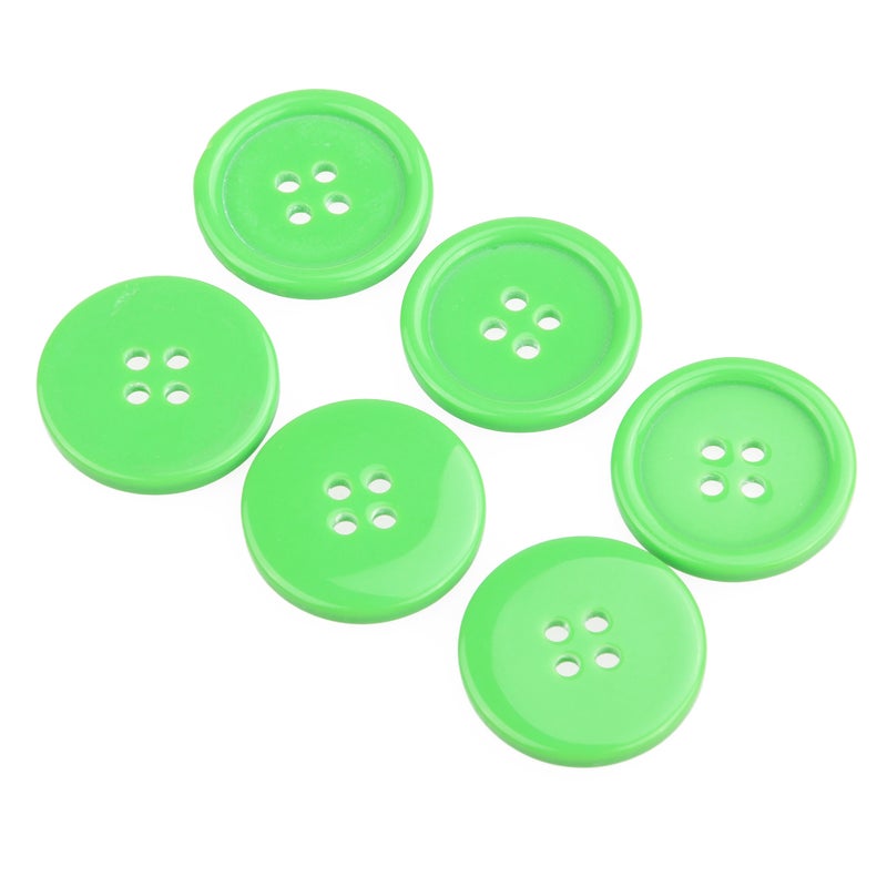 50pcs 23mm 4-hole Resin Sewing Buttons for Sewing Scrapbooking Knitting (Green) - Image 3