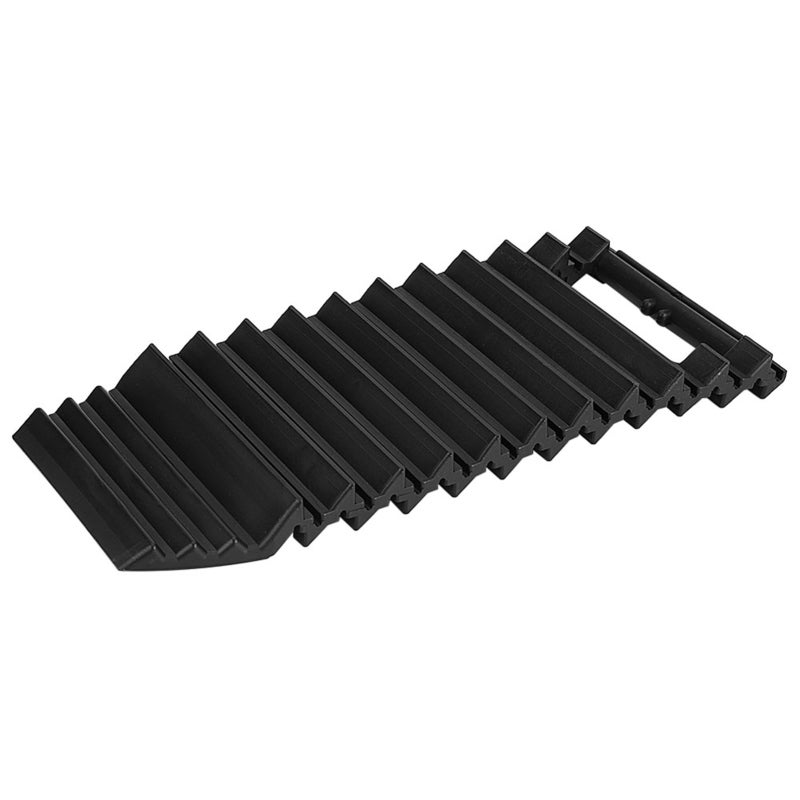 Tire Traction Mat 2-In-1 Design With Handle Shovel Head - Multifunctional Snow Mud Sand Puddle Rescue Compact ABS Anti Skid Pad For Universal Car Use - Image 1