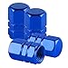 alpmosn Aluminum Tire Stem Valve Caps Wheel Valve Covers Car Dustproof Tire Cap Cover Accessories Universal for SUV Car Bike and Motorcycle Hexagon Shape 4PCS Blue - Image 2