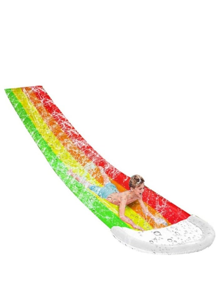 General Single water slide, children's garden slide and slide mat with crash pad, outdoor water toys, inflatable garden play with built-in sprinklers  - Image 1