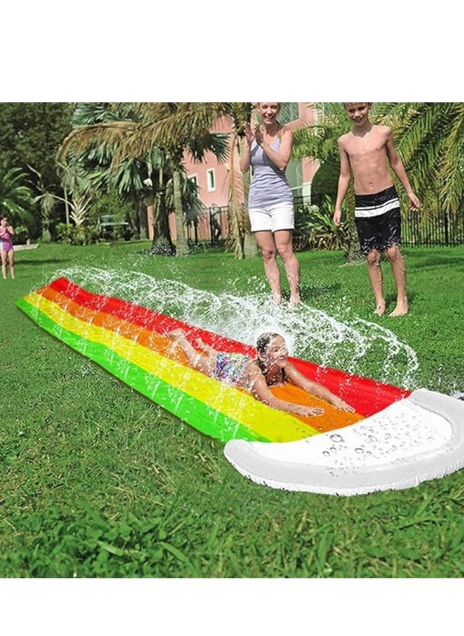 General Single water slide, children's garden slide and slide mat with crash pad, outdoor water toys, inflatable garden play with built-in sprinklers  - Image 2