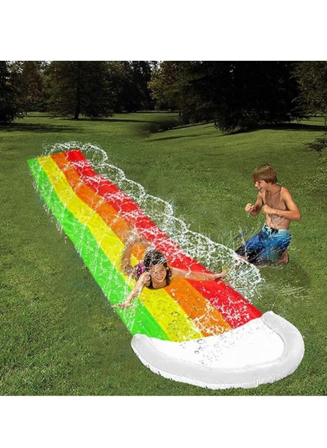 General Single water slide, children's garden slide and slide mat with crash pad, outdoor water toys, inflatable garden play with built-in sprinklers  - Image 4