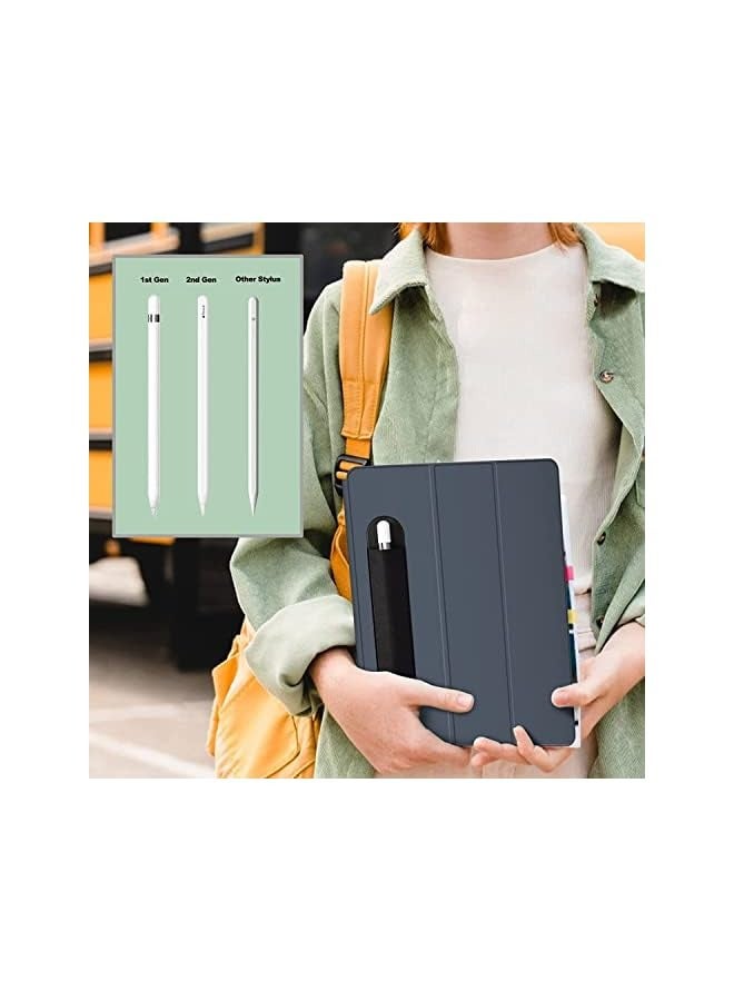 بروماس حامل أقلام رصاص متوافق مع قلم Apple (الجيل الثاني والأول)، 3 قطع من الأقلام اللاصقة وجيب مرن متصل بحافظة أقلام اللمس، أسود - Image 4