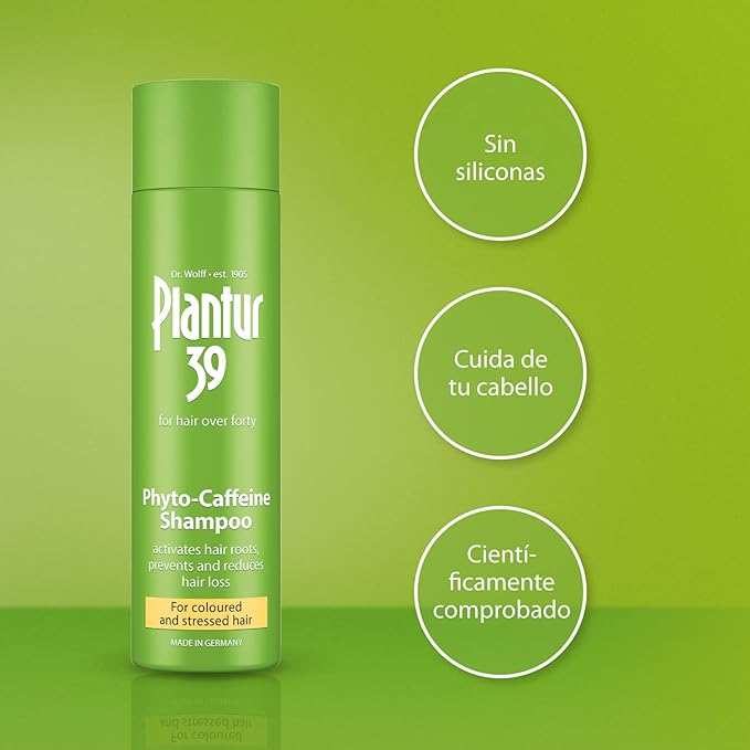 Plantur 39 Caffeine Shampoo Prevents and Reduces Hair Loss 2x 250ml For Couloured and Stressed Hair Unique Galenic Formula Supports Hair Growth Women Hair Care Made in Germany - Image 5