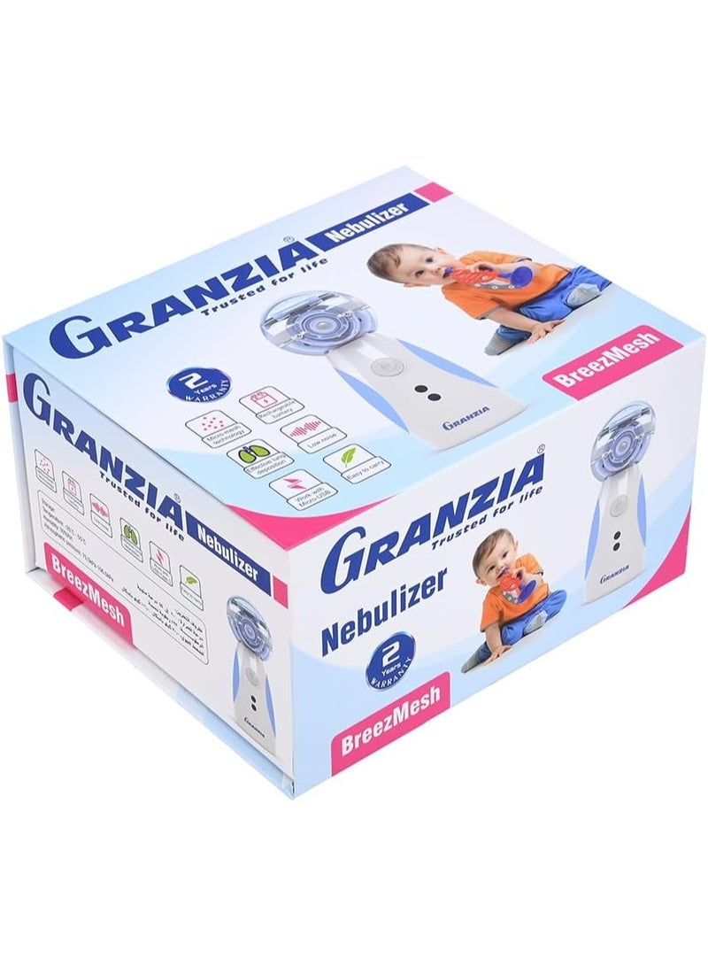 Granzia BreezMesh Portable Nebulizer – Compact & Quiet Mesh Nebulizer for Fast Relief, Easy to Use, Portable Respiratory Therapy Device - Image 1