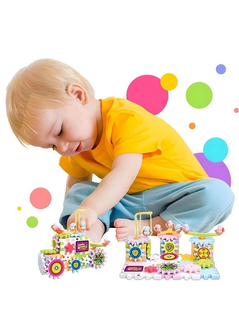 ميكسد مجموعة ألعاب تروس البناء الكهربائية 203 قطعة، مجموعة بناء التروس الجذعية لمصادر التعلم، تروس دوارة بمحرك كتل تعليمية يمكنك صنعها بنفسك كهدية عيد ميلاد للأطفال - Image 5