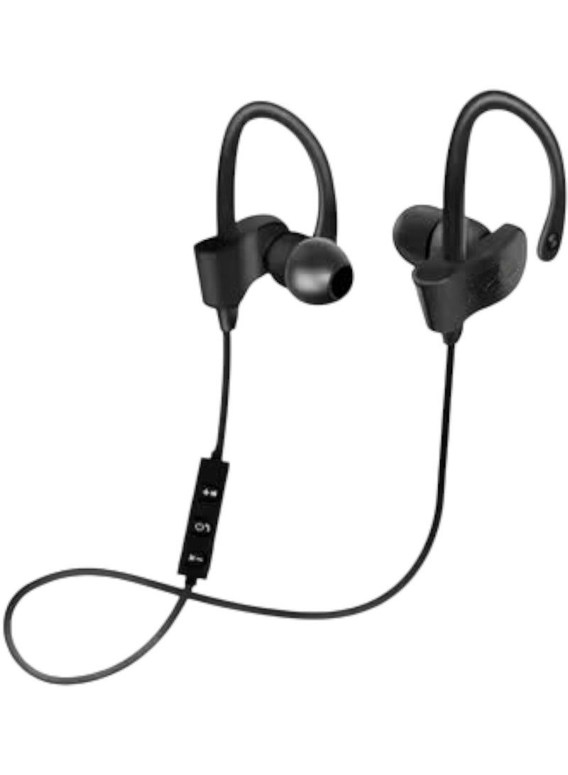 Bluetooth headset, comfortable design, smooth and fluid movement, soft ear hook and comfortable wearing on the head, universal sports silicone earplugs, small, waterproof, wireless Bluetooth connection, battery capacity 70 mAh, charging time 1 hour  - Image 1