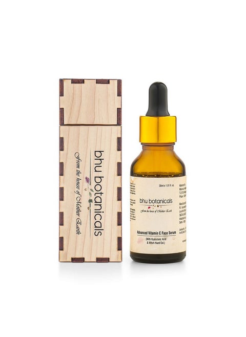 5% Advanced Vitamin C Face Serum For Daily Use Highly Stable & Effective For Skin Brightening & Glow With Hyaluronic Acid & Witch Hazel Extract For All Skin, 100% Sulphate, Paraben & Cruelty Free, 30Ml