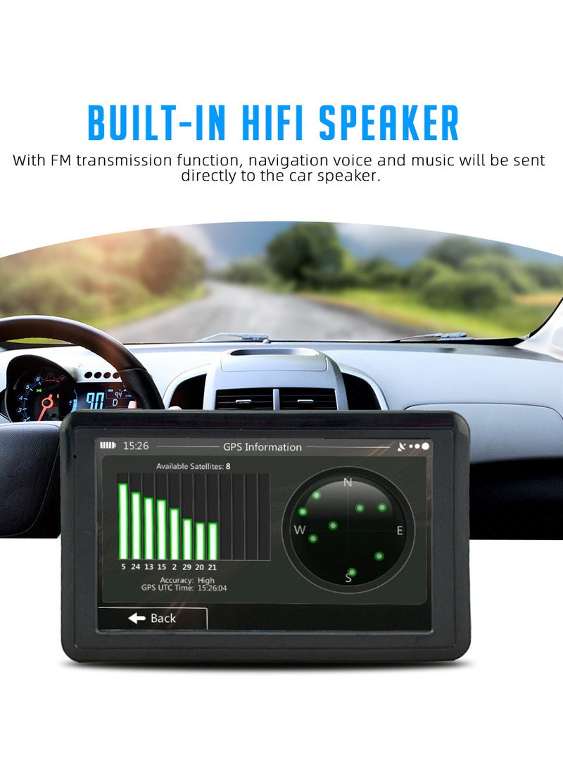 Generic 5-inch Portable High-definition Touch Screen GPS Navigator - Image 4