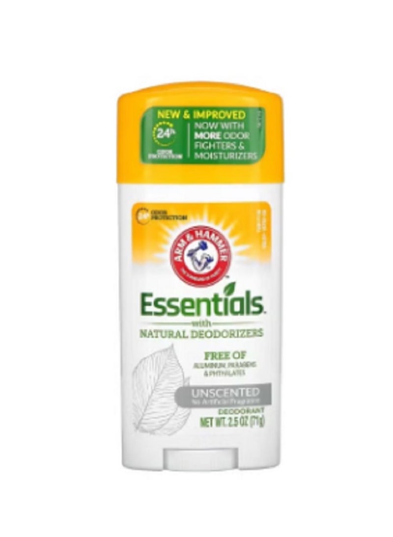 آرم آند هامر مزيل العرق الأساسي مع مزيلات الروائح الطبيعية، غير معطر، 2.5 أونصة (71 جم). - Image 1