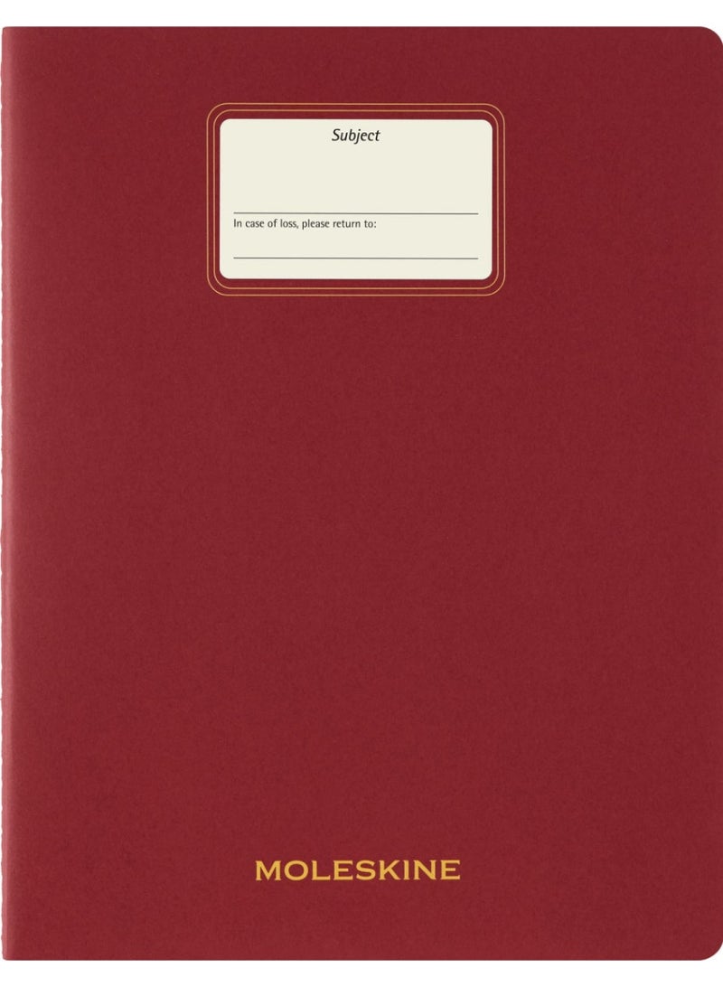 MOLESKINE Student Cahier Notebook XXL Size Ruled Pages Red Cover 80 Pages - Image 1