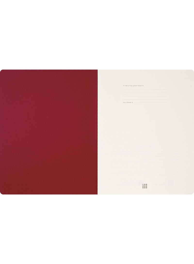 MOLESKINE Student Cahier Notebook XXL Size Ruled Pages Red Cover 80 Pages - Image 2