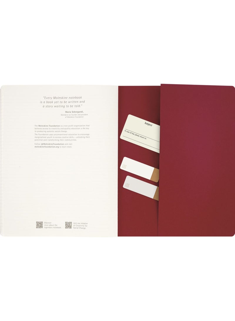 MOLESKINE Student Cahier Notebook XXL Size Ruled Pages Red Cover 80 Pages - Image 3