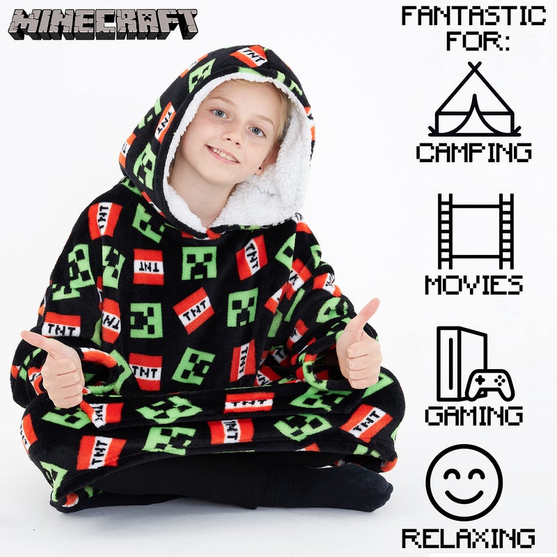 ماين كرافت Minecraft Hoodie لمراهقات Hoodie Hoodie Engher (أسود) - Image 5