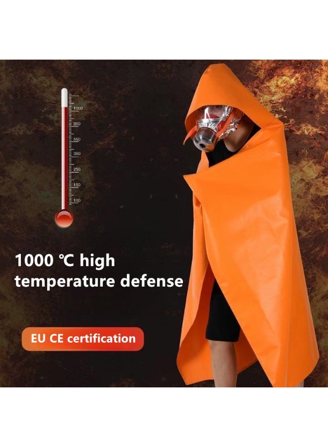Household fire protection cloak, silicone glass fiber fireproof clothing for protection - Image 2
