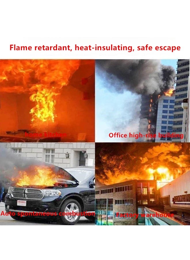 Household fire protection cloak, silicone glass fiber fireproof clothing for protection - Image 5