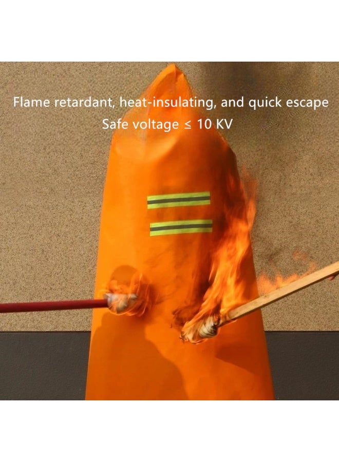 Household fire protection cloak, silicone glass fiber fireproof clothing for protection - Image 3