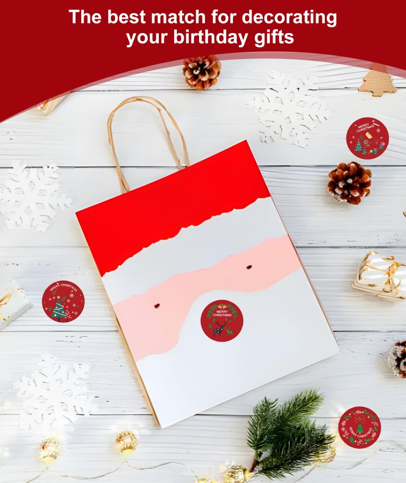 BharatBazaar Christmas Decoration Stickers, Santa Stickers for Holiday Crafts, Gift Wrapping, Wall Decorations, Attractive Vinyl Stickers for Kids, 1000 Adhesive Labels in 2 Rolls - Image 5