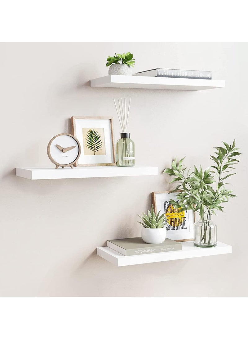 DubaiGallery 3Pcs Set Floating Wall Shelves For Space Saving Home Decor Veneer Decorative Display Shelf | Trophy Stand Shelf | Shelf for Bedroom, Living Room, Bathroom, Office  - Image 1