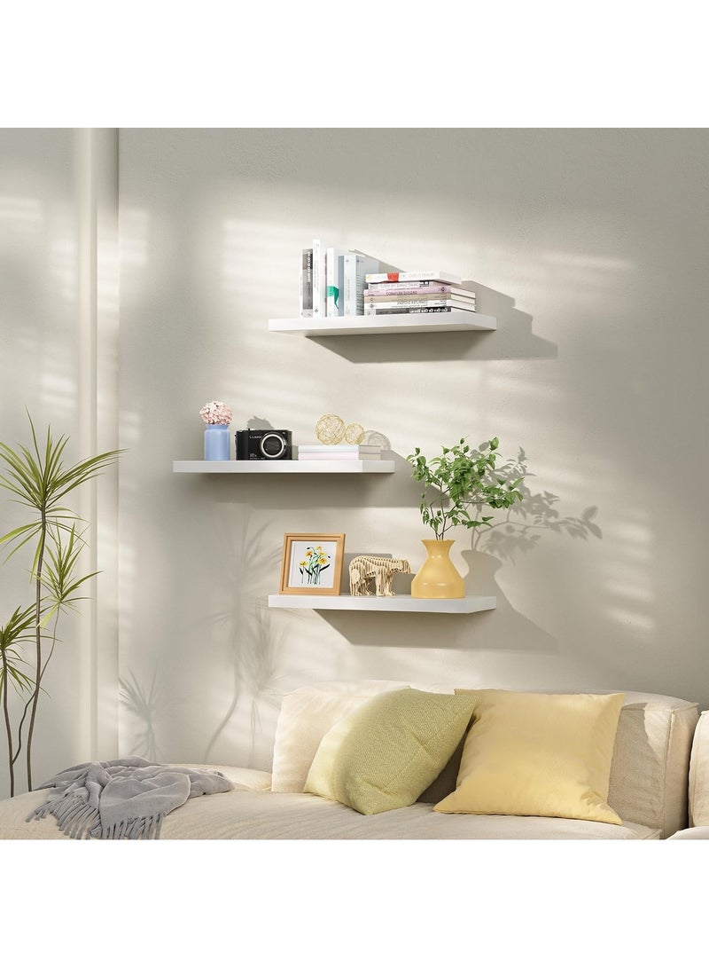 DubaiGallery 3Pcs Set Floating Wall Shelves For Space Saving Home Decor Veneer Decorative Display Shelf | Trophy Stand Shelf | Shelf for Bedroom, Living Room, Bathroom, Office  - Image 2