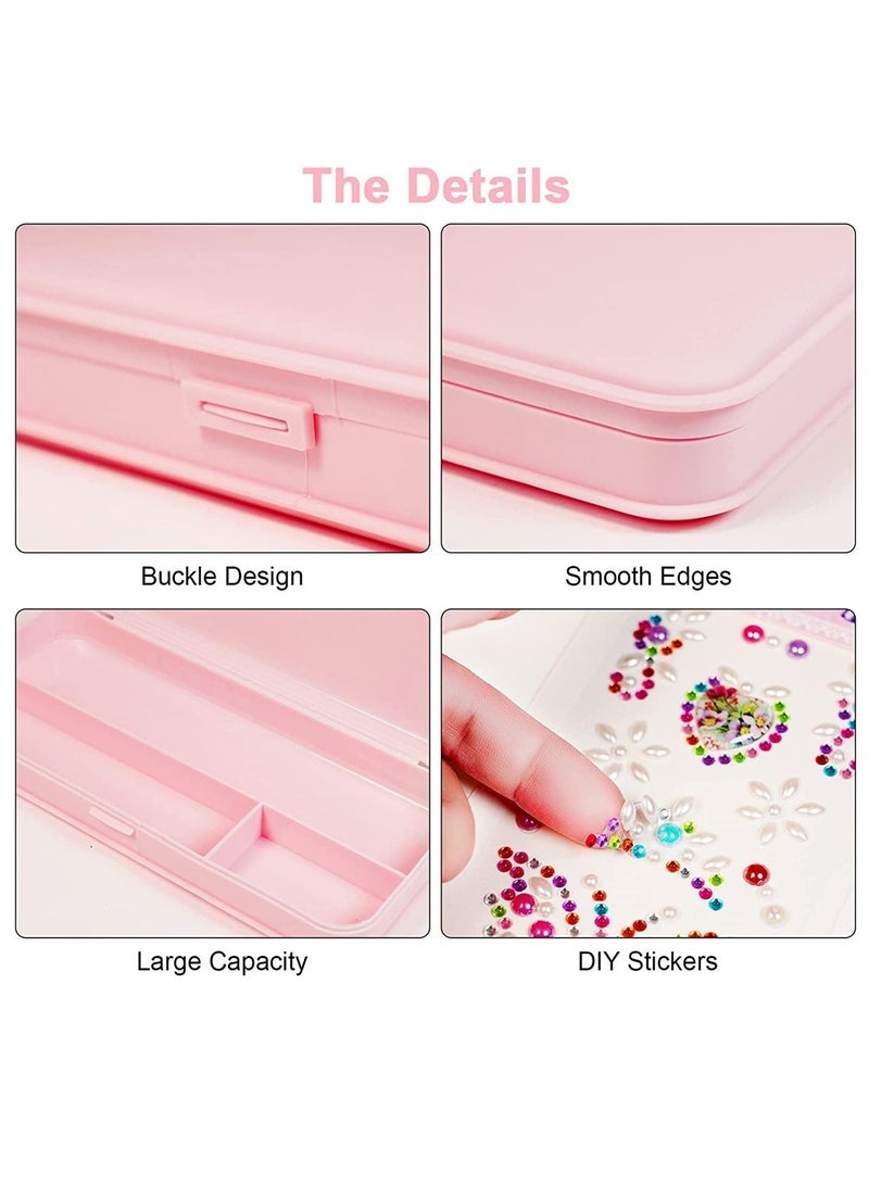 Excefore Pencil Case Pen Box, Large Capacity Pencil Pouch Holder DIY Pencil Organizer with 3 Sheets of Rhinestone Stickers - Image 4