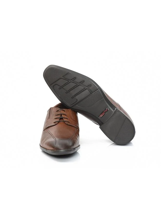 ATTILIO Mens Jack Lace Up Derby shoe Tan Leather Office Formal Wear Casual Party Wear Premium Shoes