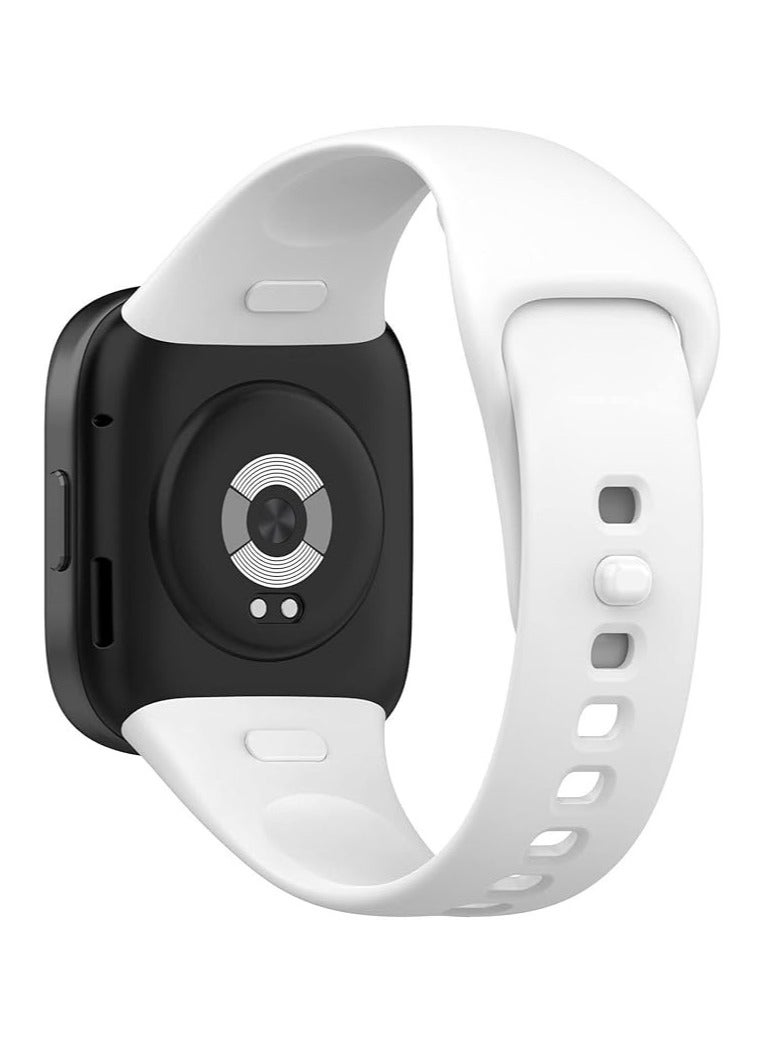 Strap Watch Silicone Compatible With Xiaomi Mi Watch 3 Lite/3 Active Sport Silicone Watch Band Wrist Strap,Bracelet Wristband Wrist Strap (White) - Image 2