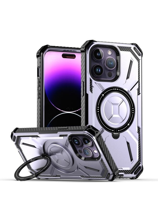 Generic Case Cover For iPhone 13 Pro Armor Series Holder Phone Case Light Purple 