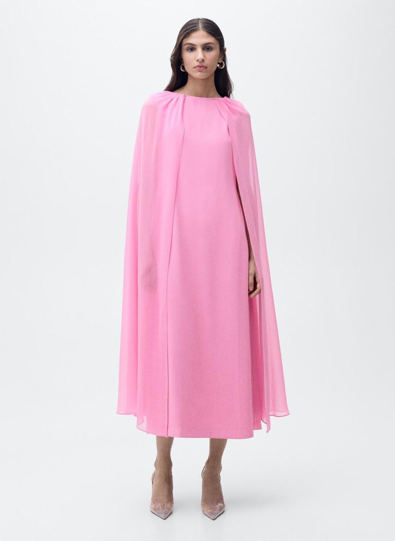 MANGO Flared Cape Dress  - Image 1