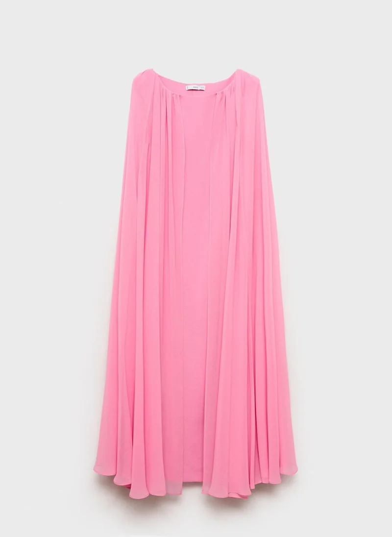 MANGO Flared Cape Dress