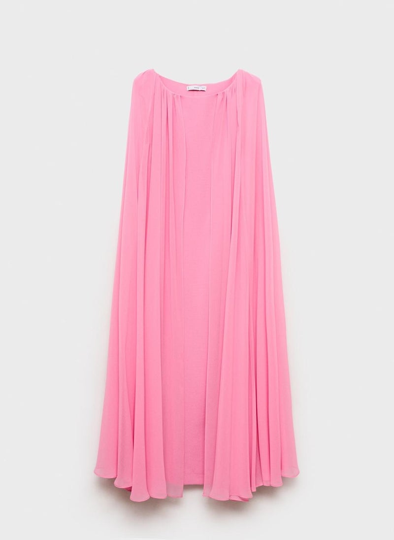MANGO Flared Cape Dress  - Image 5