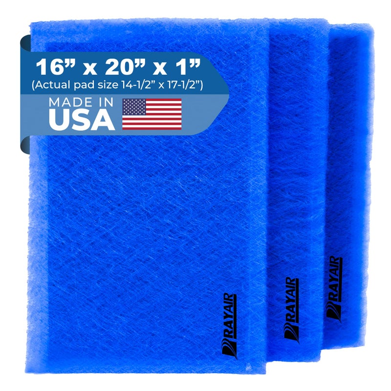 RayAir Supply 16x20 Replacement Filter Pads Compatible with Dynamic Air Cleaner 16X20 Refill 3 Pack