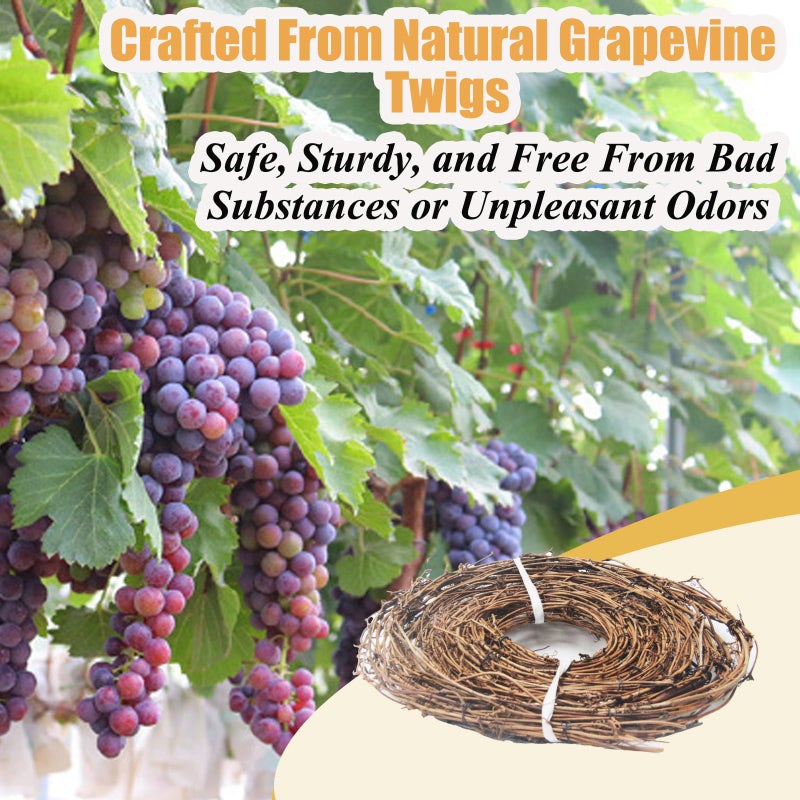 nuuubik 15 Feet Grapevine Garland DIY Crafts Natural Grapevine Twig Vines, 3 PCS Vines Garland Wreaths for Wedding Christmas House Holiday Door Vase Wall Decor - Image 3