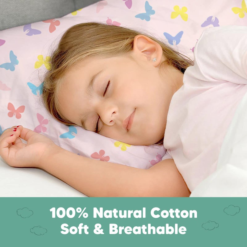 KeaBabies Toddler Pillowcase 13"x18" - Organic Cotton Toddler Pillowcase for Kids, Boys, Girls, Soft & Durable Cotton Cover for Miniature Sleepy Pillows, Cute Colors, Pillow Sold Separately (Flutter) - Image 3