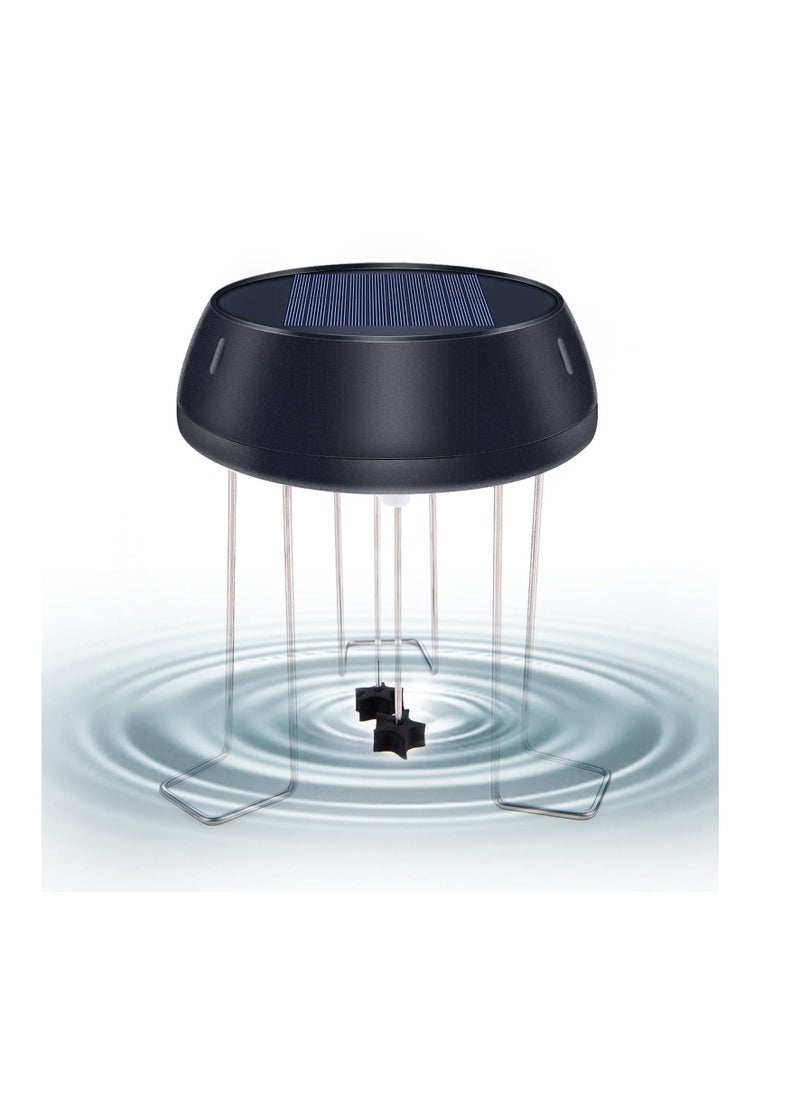Generic Solar Powered Bird Bath Water Agitator, Solar Water Oxygenating Water Wave Device, Bird Bath Solar Power with 3 Fixers for Outdoor,Patio, Garden Decor, Pond Fish Tank, Hummingbird, Black - Image 1