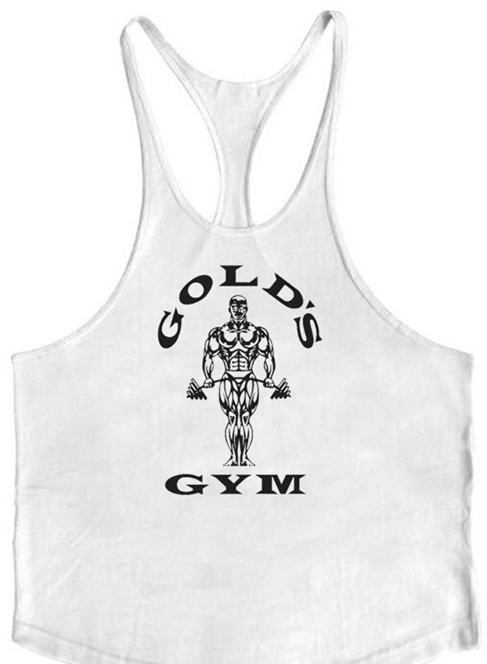 Loquat Arc Hem Thin Shoulder Strap Racerback Vest White  - Image 1