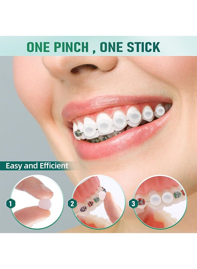OceAura 120 Counts Orthodontic Wax For Braces Wax, Orthodontic Wax For Dental Wax, Easy To Mold Braces Wax, Easy Molding Long-Lasting Hold, Food-Grade Dental Wax Individually Sealed Packets, Portable And Easy To Tear - Image 3