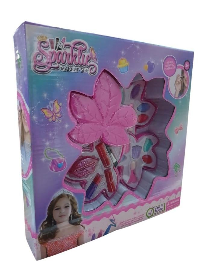 سباركل لعبة مكياج اطفال حقيقي (تاتي باللوان متعددة) - هدية عيد ميلاد مناسبة للبنات الصغيرة - لعبة الميكب - مجموعة مكياج ريال للاطفال العاب مكياج قابلة للغسل للاطفال، مجموعة طلاء اظافر غير سامة - مجموعات مكياج محمولة للأطفال للبنات، هدايا عيد الميلاد من سن 3 الي 12 سنة - مستحضرات التجميل للبنات، لعبة تجميل امنة بلاستيكية للاطفال، العاب بناتي للمكياج، يمكن تقديمها كهدية - مستحضرات تجميل قابلة للغسل، حقيقي للعب الأطفال - Image 1