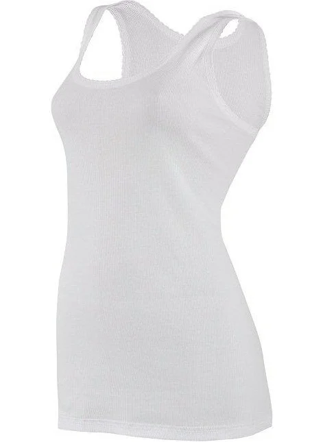 Yıldız New Star 2056 White Wide Strap Camisole Women's Undershirt