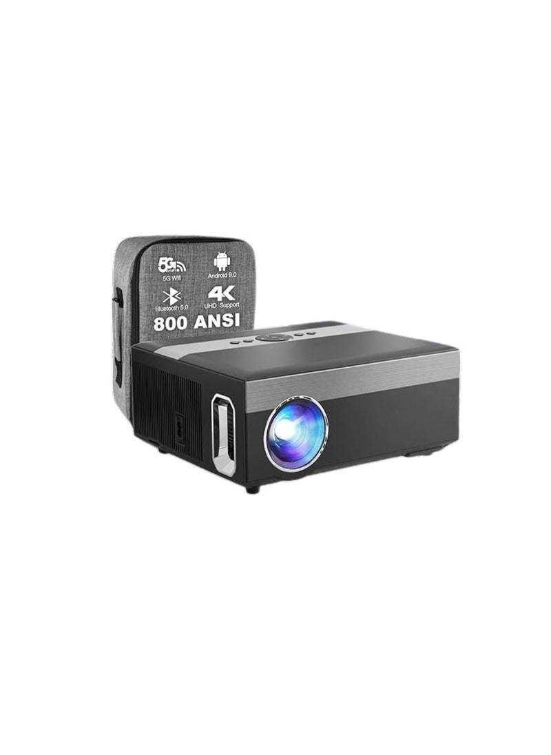 Generic - Smart Wireless Projector 1080P FHD – 5G WiFi, 4K Support, Android System, Bluetooth 5.0, RJ45 Port, Built-in Speaker - Image 1