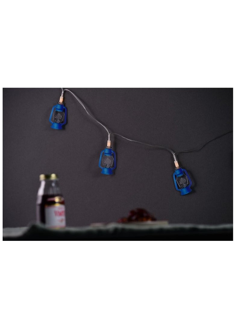 Hilalful HILALFUL Acrylic String Light - Lantern | Suitable for Living Room, Bedroom and Outdoor | Perfect Festive Gift for Home Decoration in Ramadan, Eid, Birthdays, Weddings | Battery Operated | 10 Lanterns  - Image 2