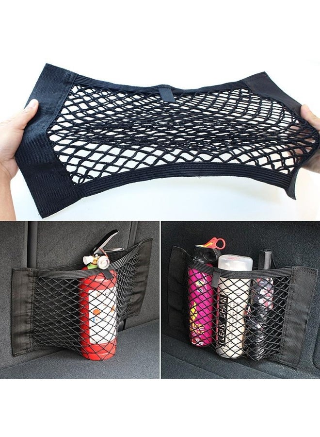 Generic Car Box Storage Bag Mesh Net Bag Luggage Holder Pocket Sticker Trunk Organizer Cargo Net - Image 1