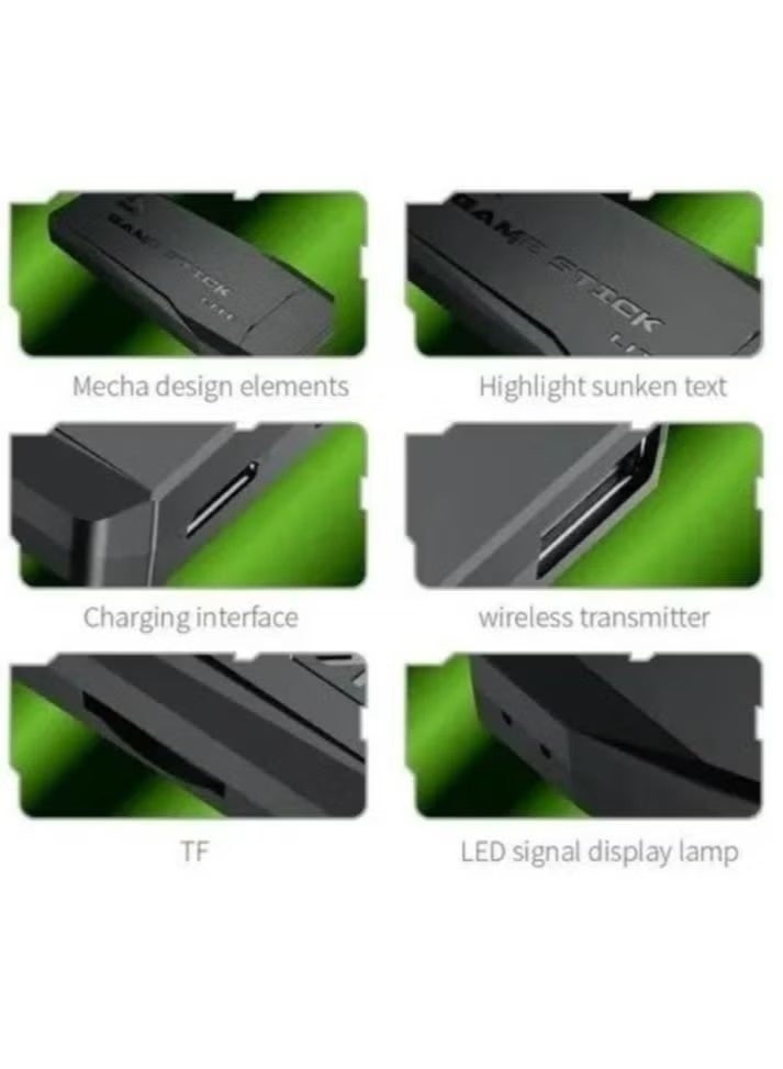 سيفينغ إيكوم وحدة تحكم ألعاب 4K HD وحدة تحكم ألعاب فيديو 2.4G وحدة تحكم لاسلكية مزدوجة، وحدة تحكم ألعاب تلفزيون كلاسيكية 64 جيجابايت ريترو 10000 عصا ألعاب - Image 4