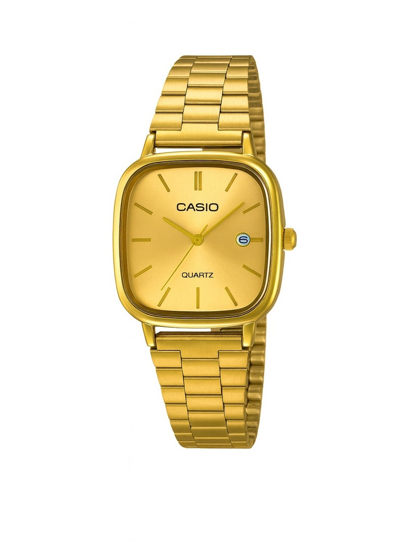 كاسيو ساعة يد كاسيو حريمي كوارتز – سوار ستانلس ستيل ذهبي ومينا ذهبي