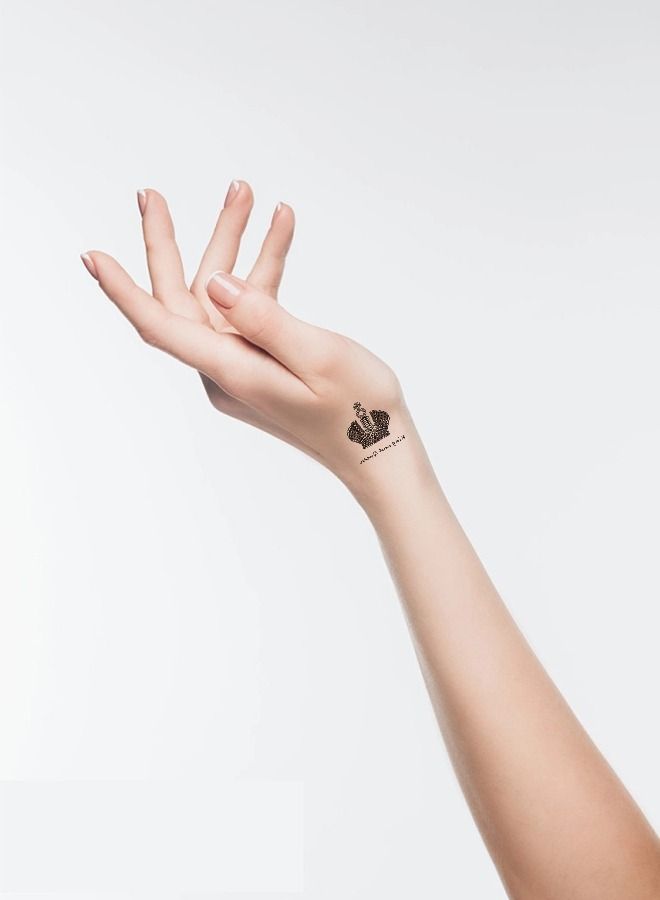 10 Pcs Crown Sticker,Personalized Crown Decal Stickers,Temporary Tattoo Stickers,Waterproof Fake Tattoos Body Art Arm Sketch Tattoo Stickers - Image 4