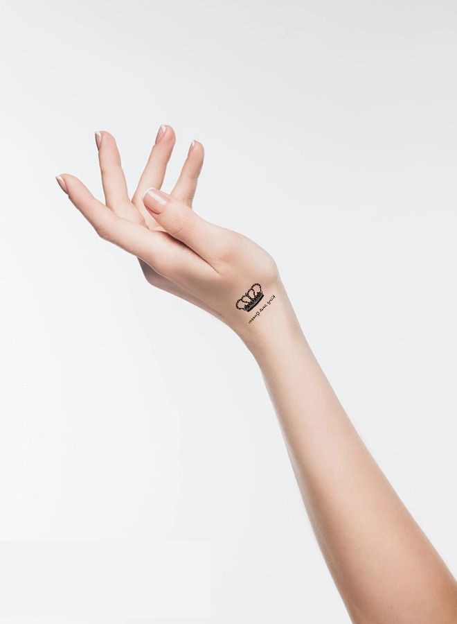 10 Pcs Crown Sticker,Personalized Crown Decal Stickers,Temporary Tattoo Stickers,Waterproof Fake Tattoos Body Art Arm Sketch Tattoo Stickers - Image 5