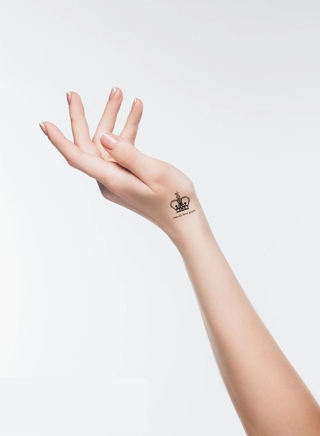 10 Pcs Crown Sticker,Personalized Crown Decal Stickers,Temporary Tattoo Stickers,Waterproof Fake Tattoos Body Art Arm Sketch Tattoo Stickers - Image 3